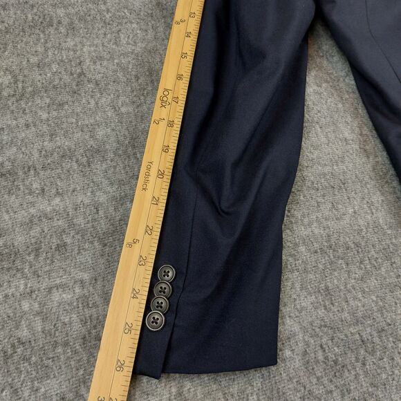 Lands End Men's 42R (39x31) 2 Piece Wool Blend Suit Navy Blue Traditional Fit - Picture 8 of 15